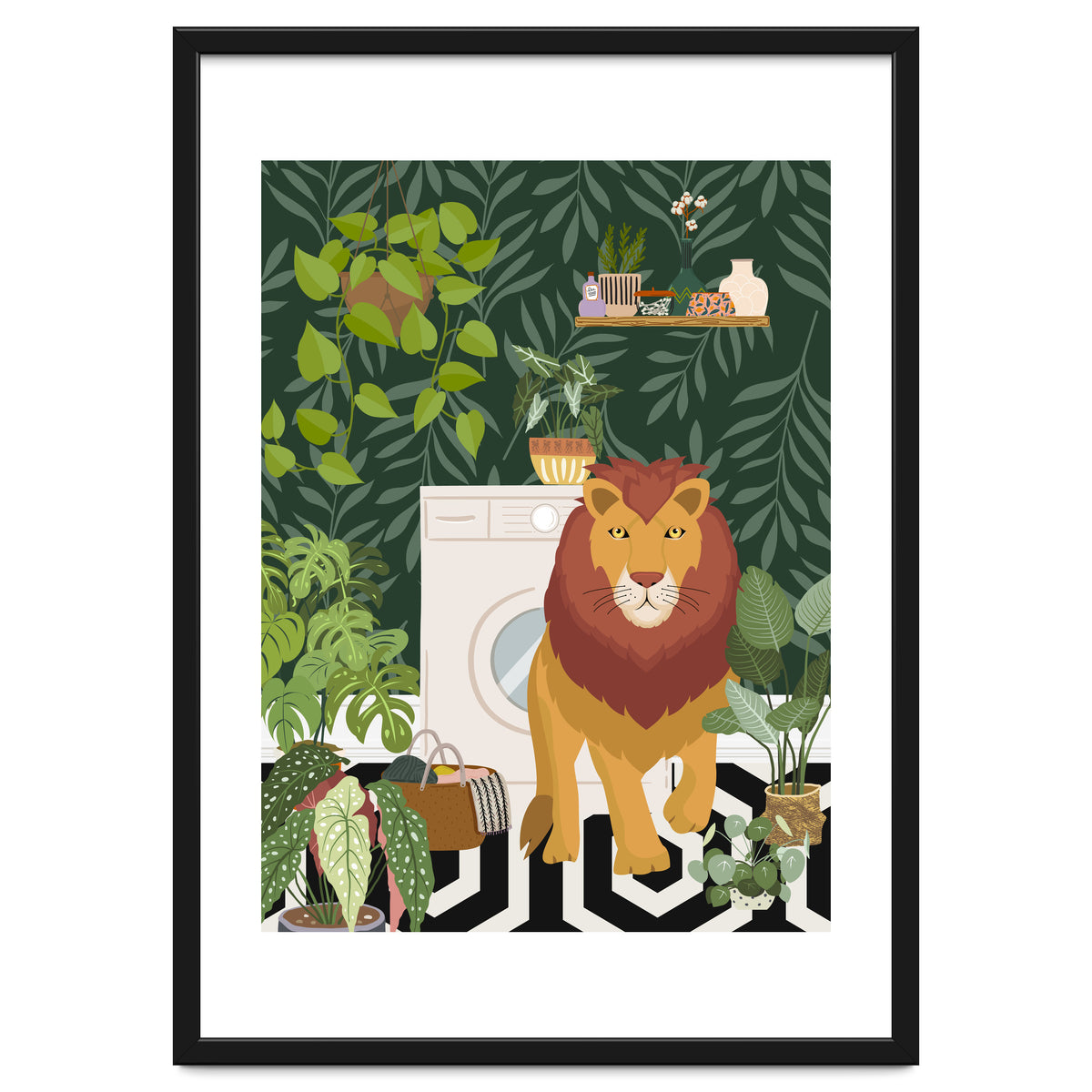 Lion in Laundry Room