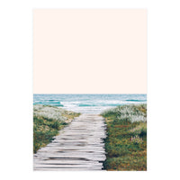 The Ocean is Calling & I Must Go | Pastel Sea Beachy Nature Landscape Travel (Print Only)