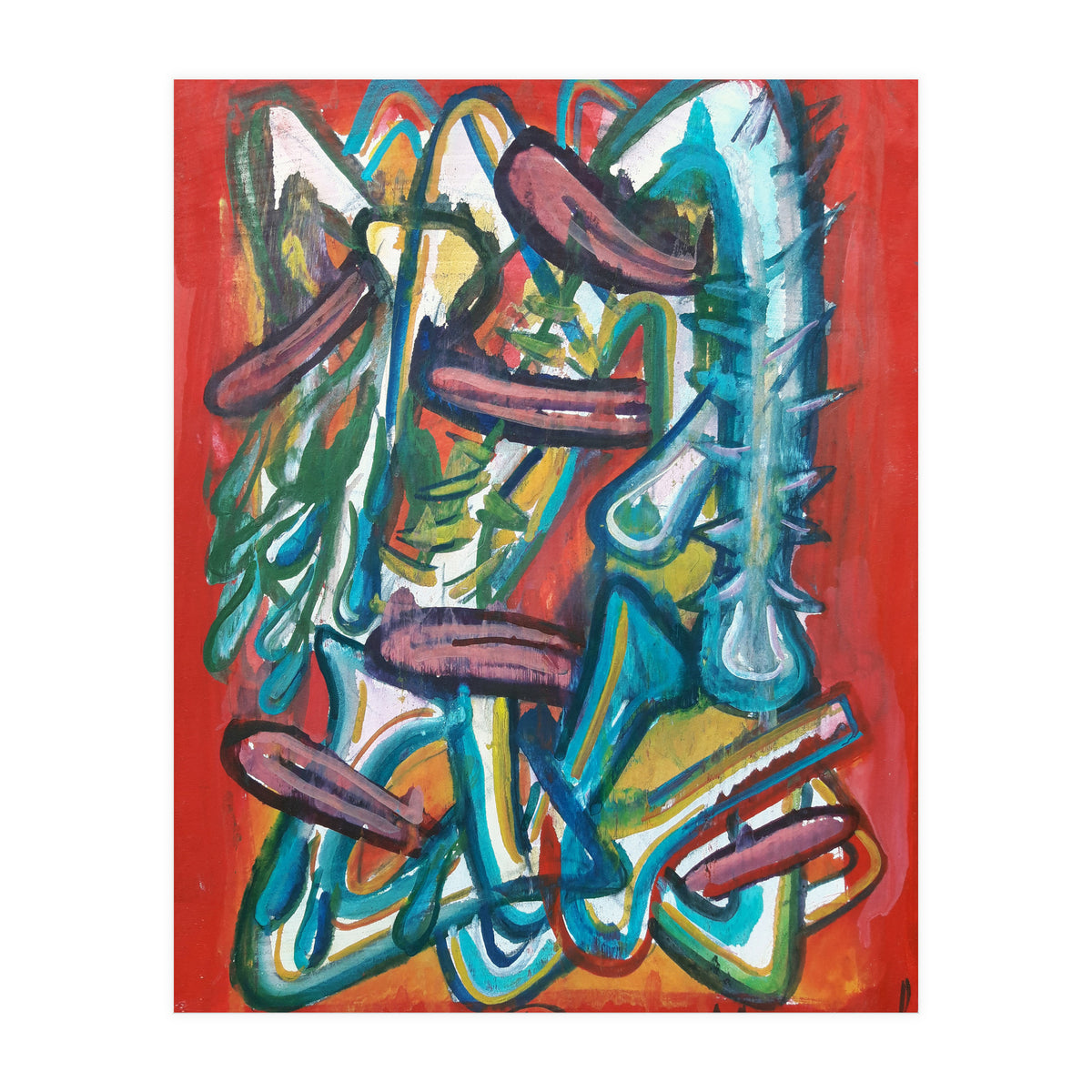 Formas Lenguas Y Cactus (Print Only)