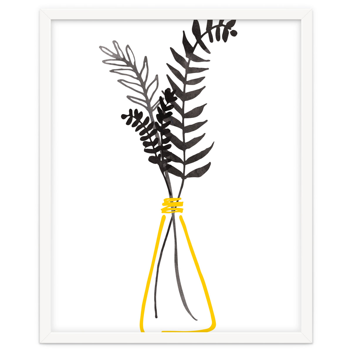 Black Watercolor Bouquet