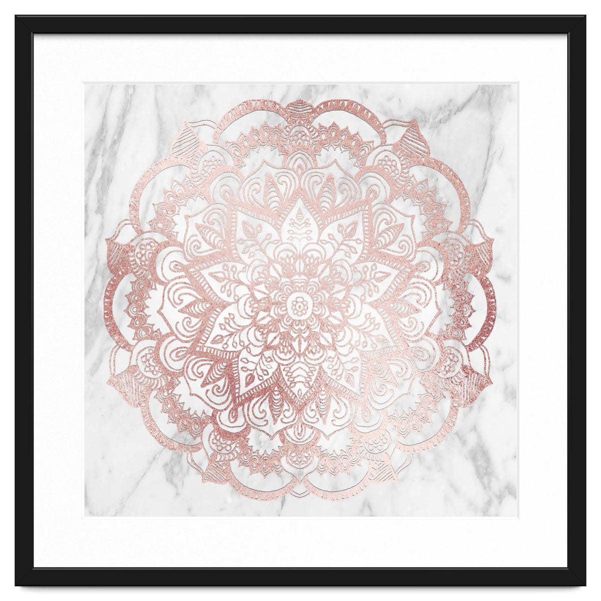 Rose Gold Mandala Star