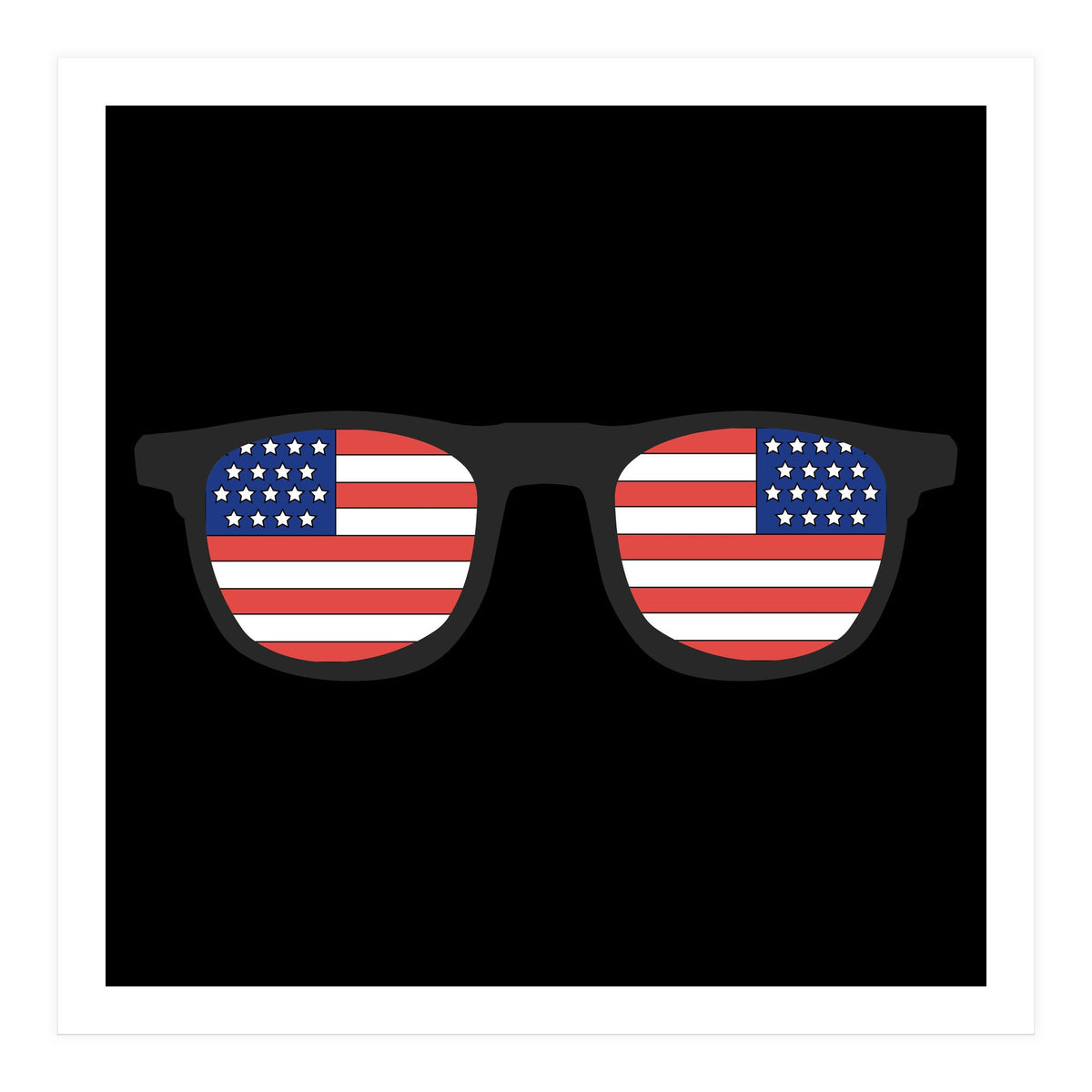 4th Of July, USA Glasses. (Print Only)