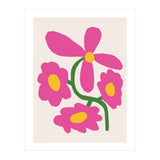 Pink Retro Cut Out Flower (Print Only) thumbnail