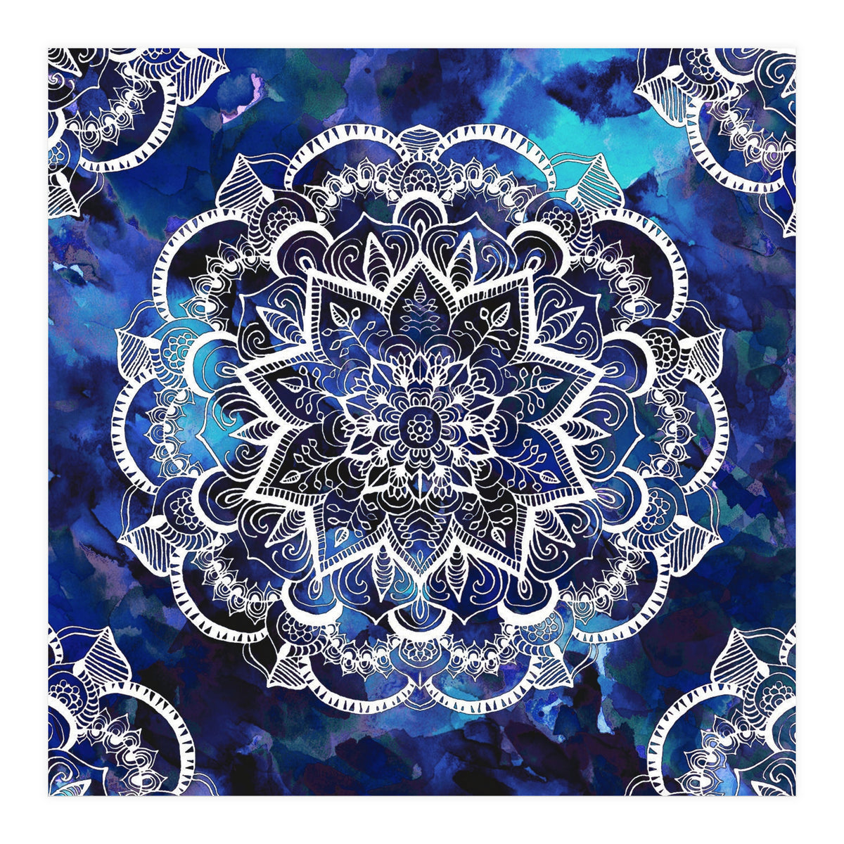 Queen Starring of Mandalas Navy (Print Only)