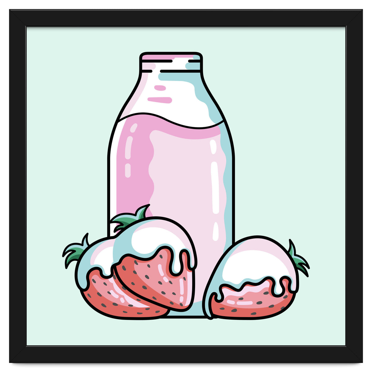 Cute Strawberry Milkshake