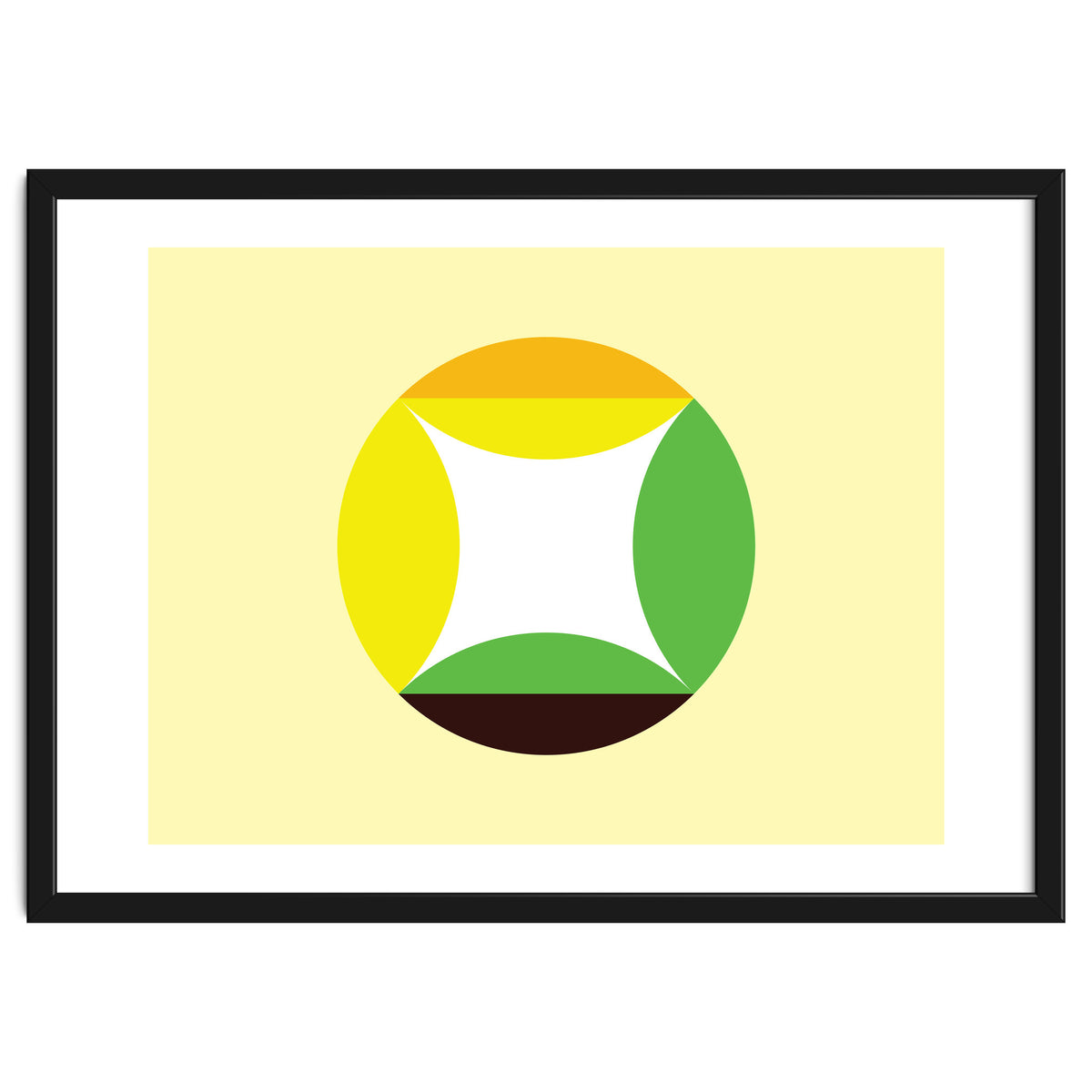 Geometric Shapes No. 21 - yellow, green & orange