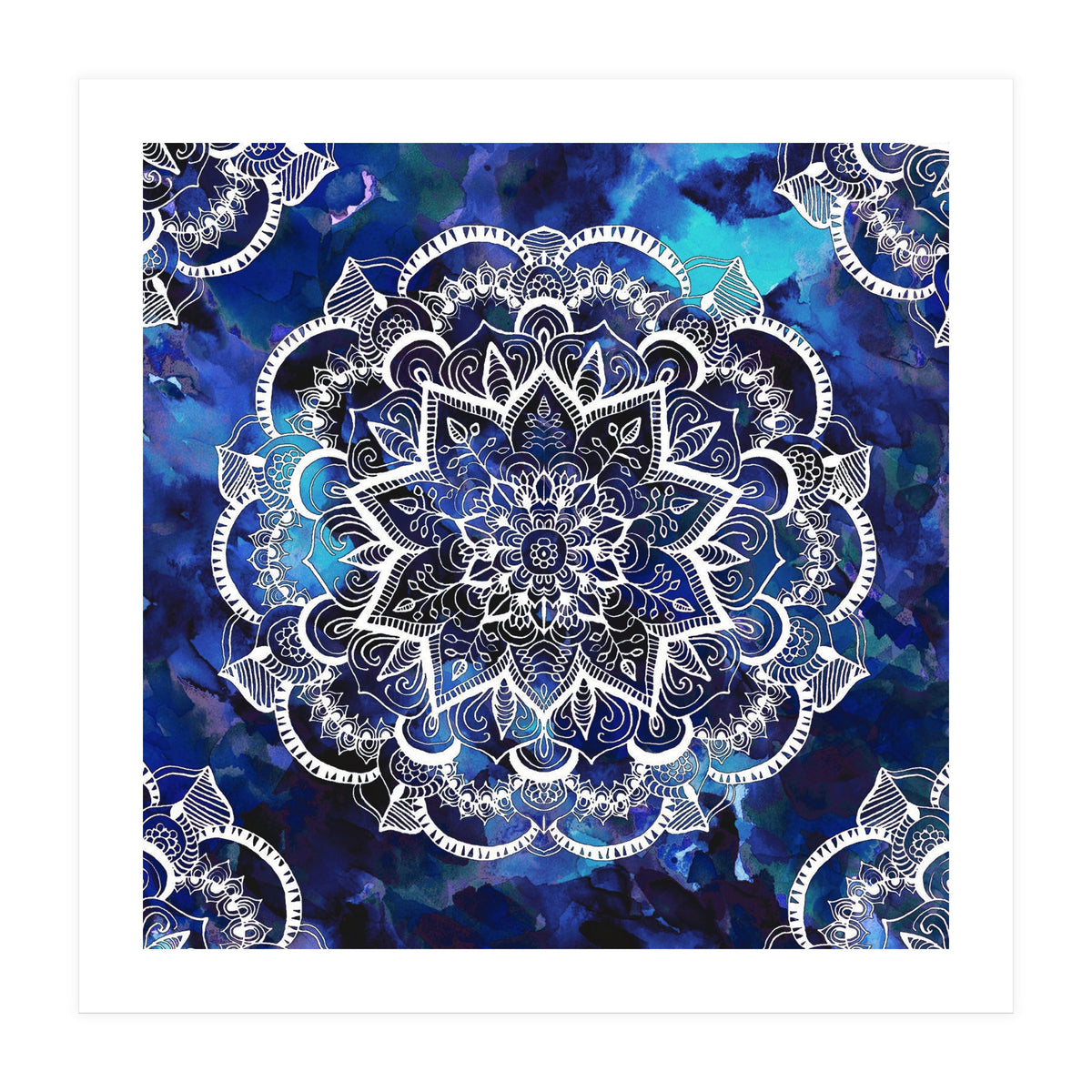 Queen Starring of Mandalas Navy (Print Only)