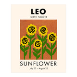 Leo Birth Flower Sunflower (Print Only) thumbnail