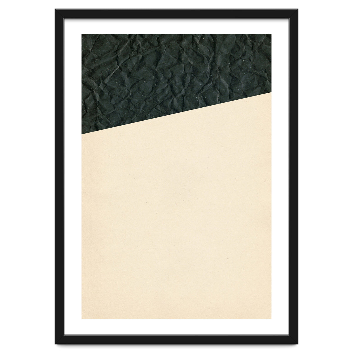 Abstract black paper shape