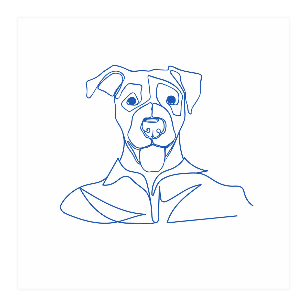 One Line Art Dog  (Print Only)