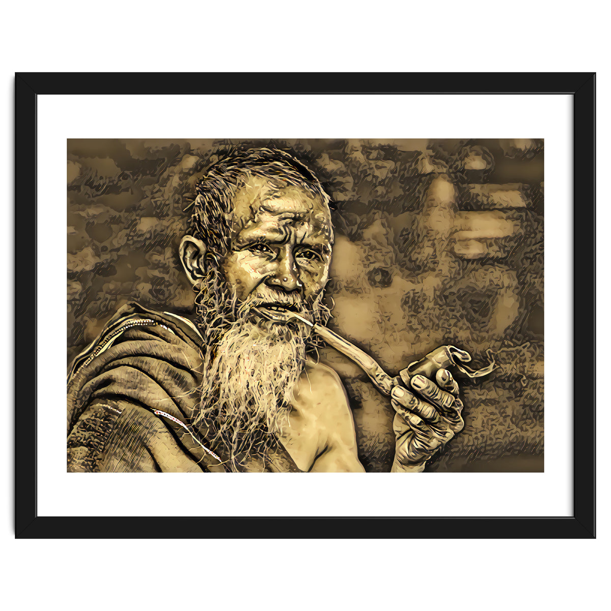Old Man with Pipe