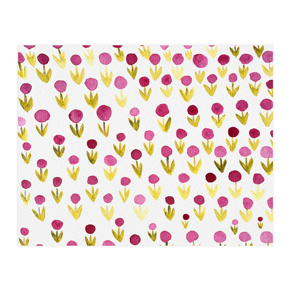 Small abstract watercolor flowers (Print Only)