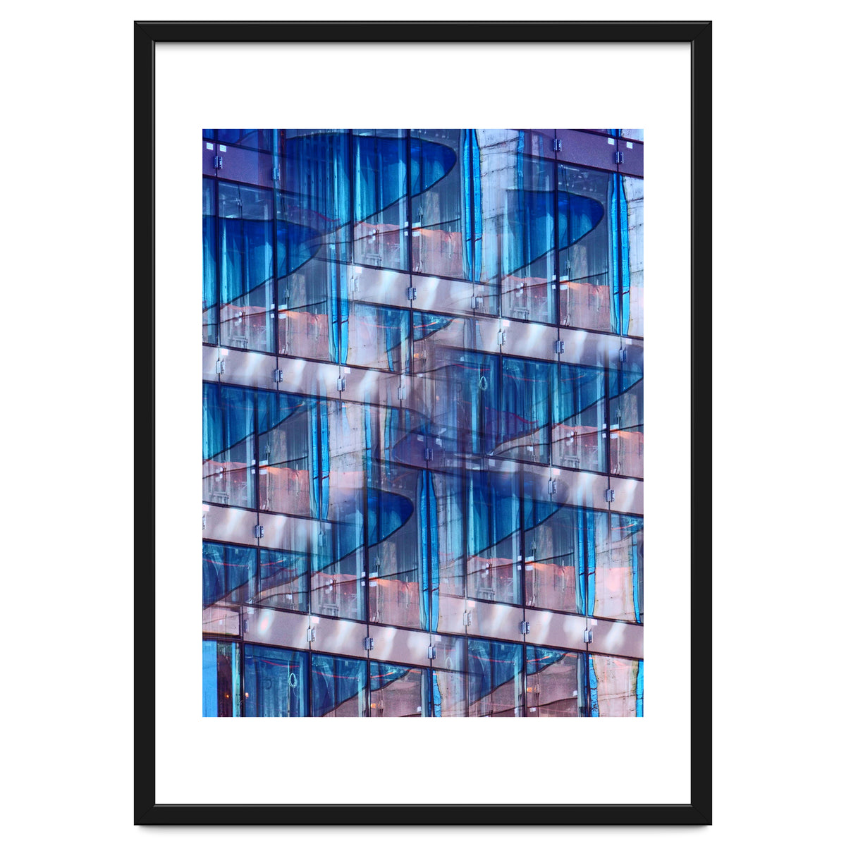 Blue Skyscraper Abstract