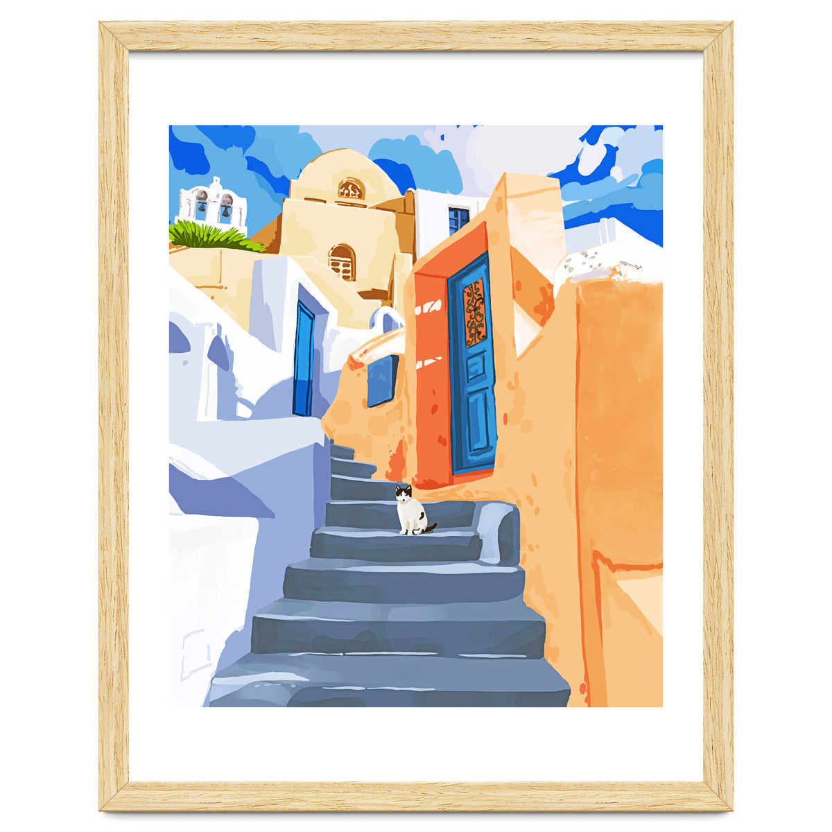 Cat in Greece, Architecture Tropical Exotic Travel