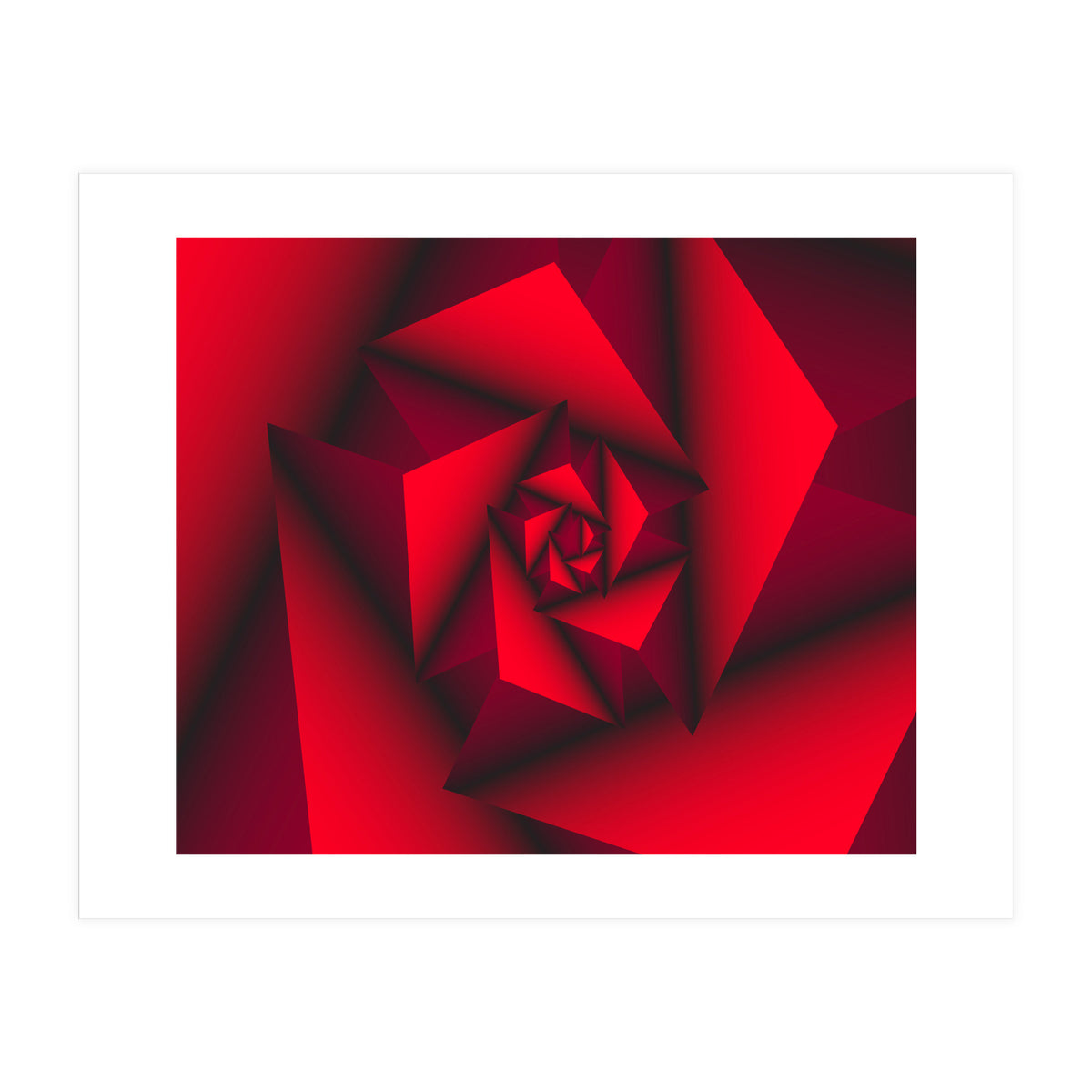 Red Abstract Geometric (Print Only)