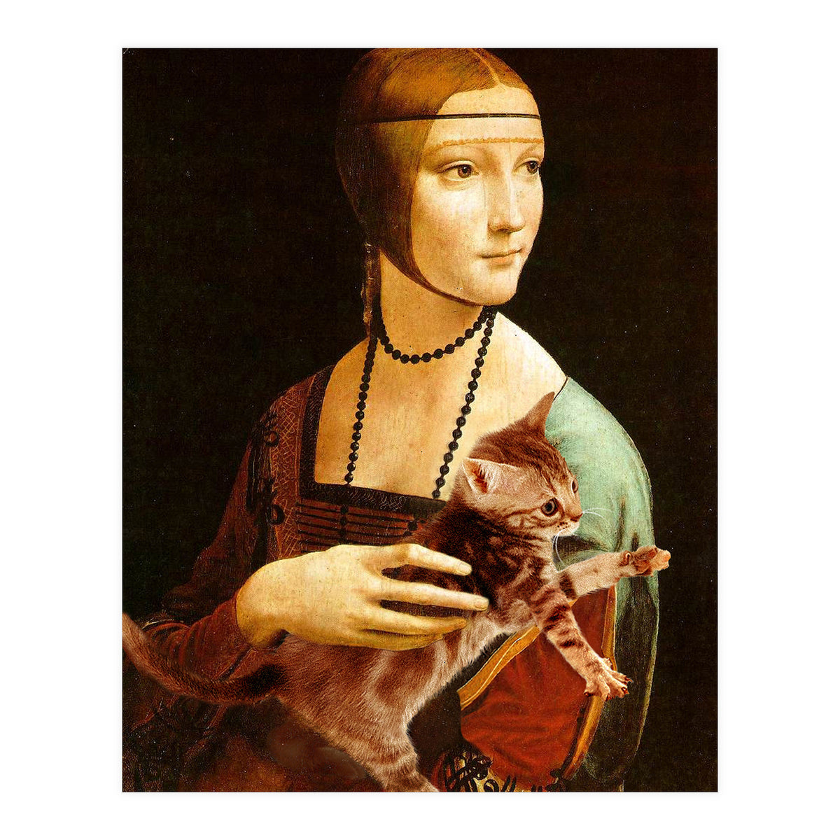 Lady With A Kitten (Print Only)