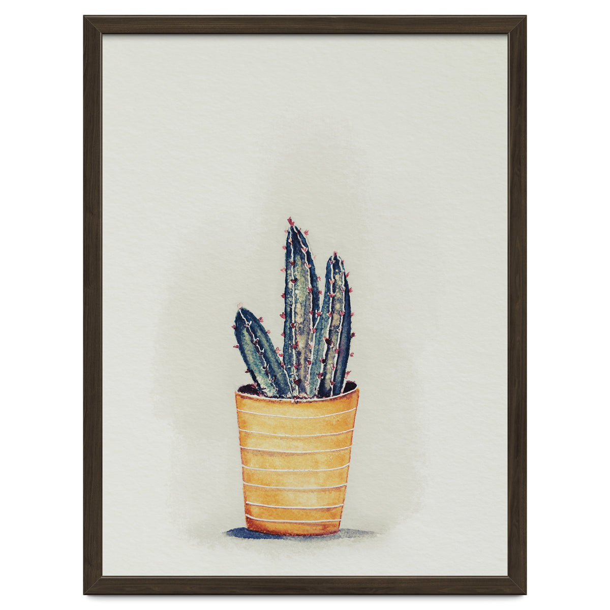 Cactus in yellow pot