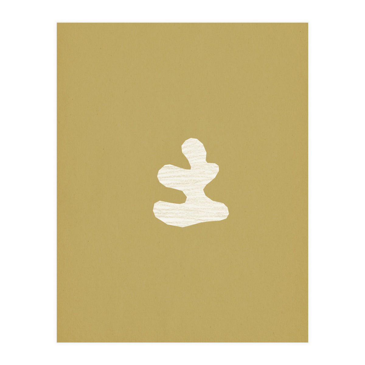 Olive green cut-out shapes (Print Only)