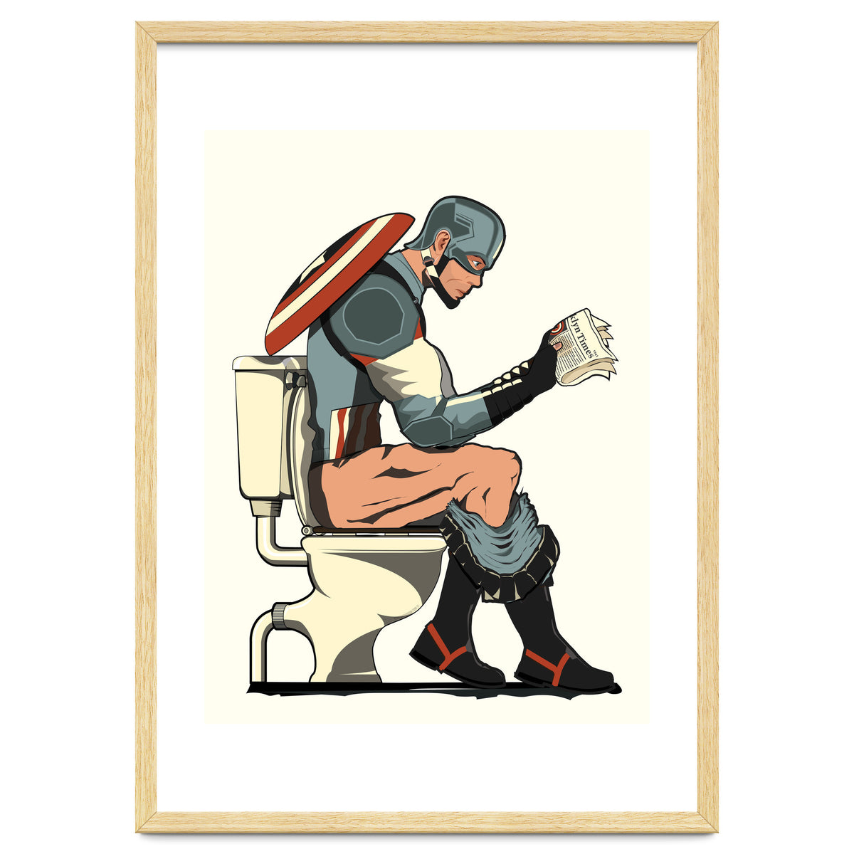 Captain America on the Toilet, funny bathroom humour