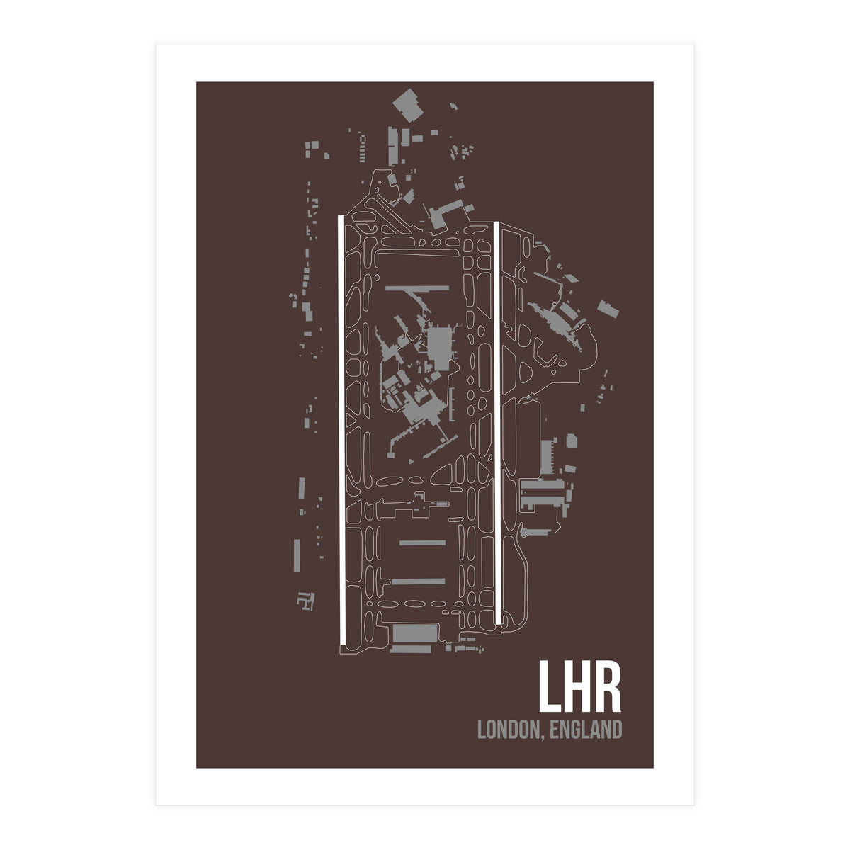London Heathrow Airport Layout (Print Only)