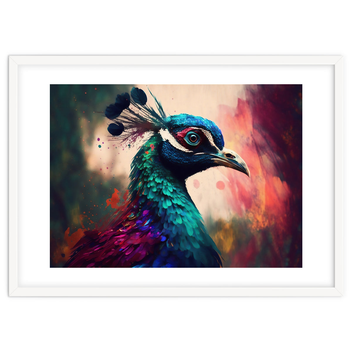 Peacock Bright Modern Painting