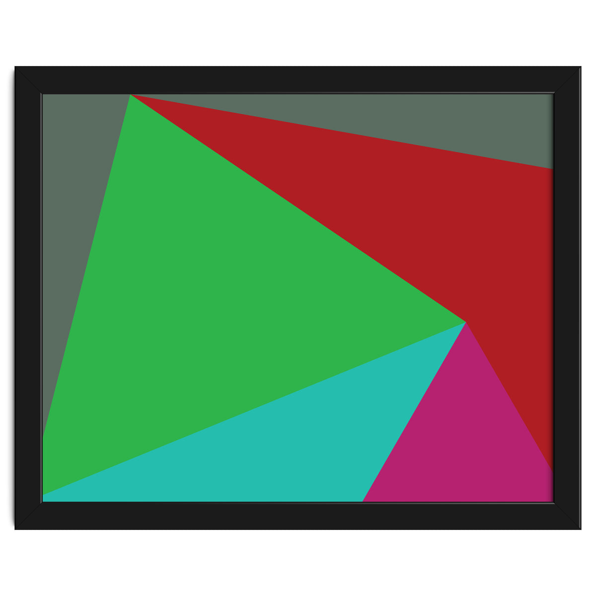 Geometric Shapes No. 19 -  green, magenta & blue