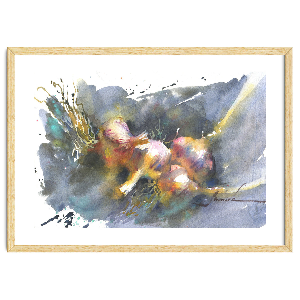 Still life painting watercolor