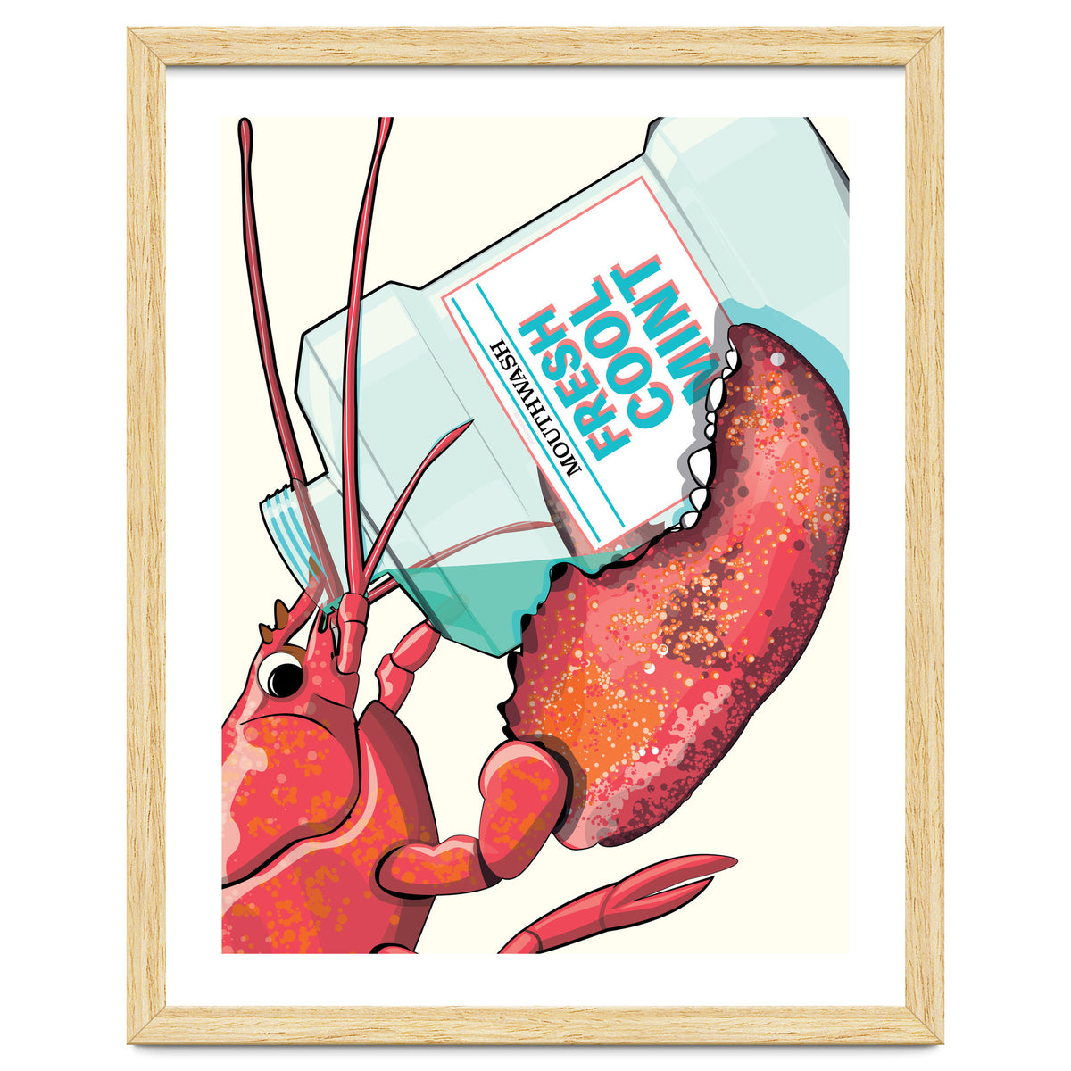 Lobster Drinking Mouthwash