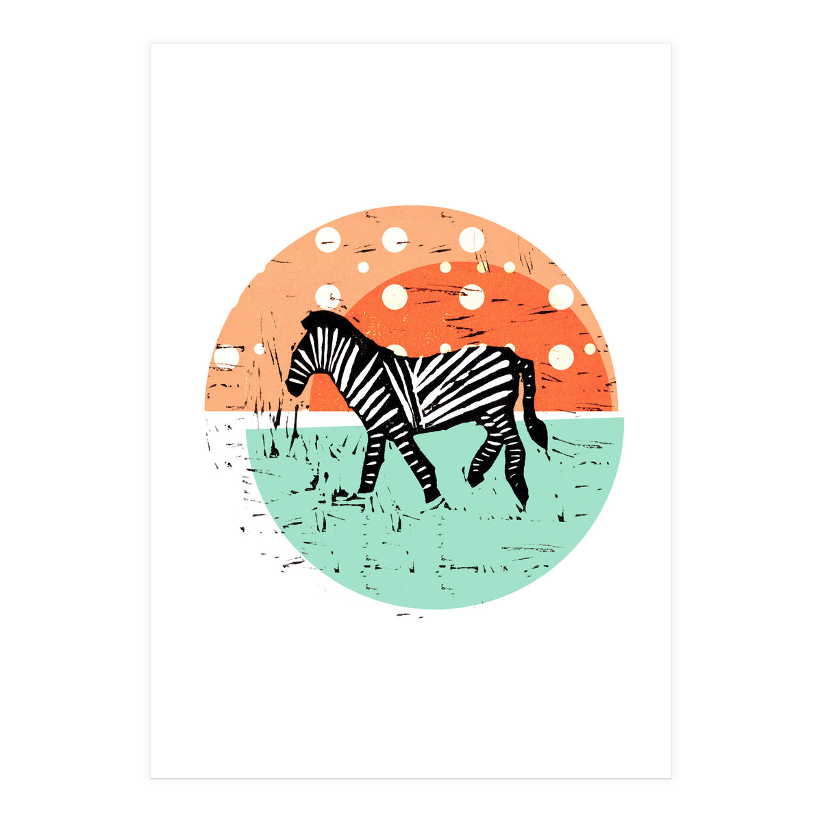 Zebras at Sunset (Print Only)