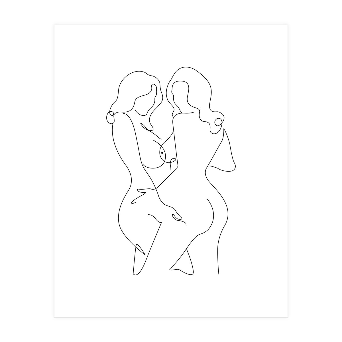 lovers nude line (Print Only)