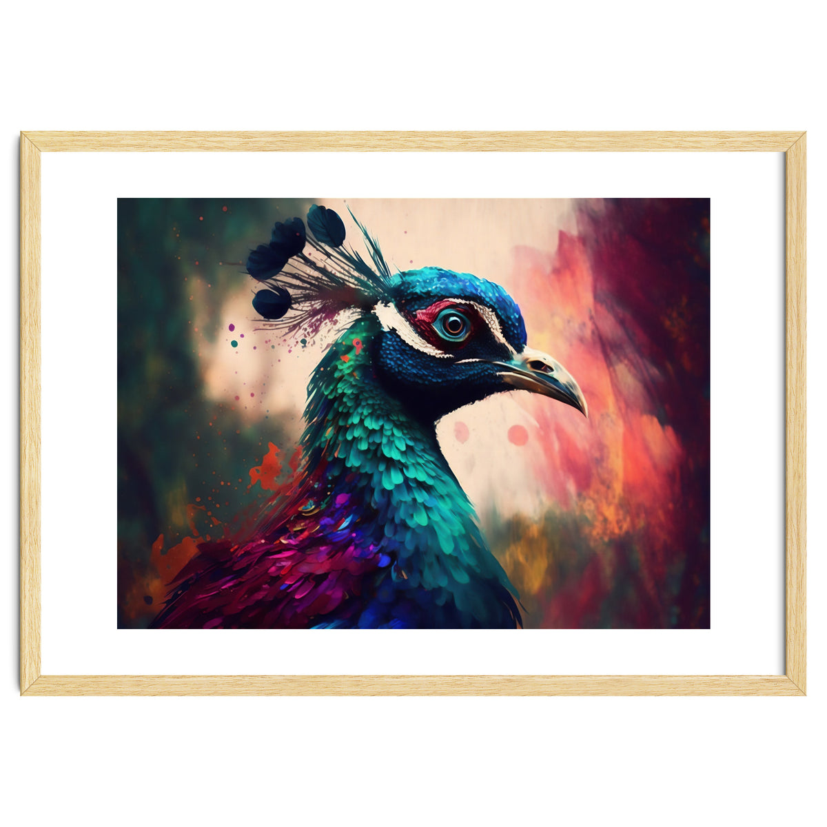 Peacock Bright Modern Painting