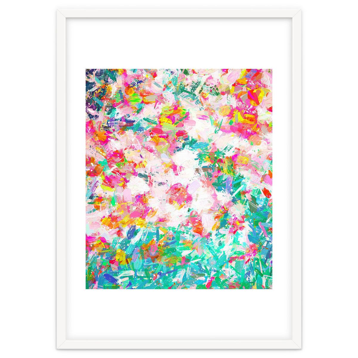 Painted Joy | Abstract Botanical Floral Nature Painting | Spring Meadow Garden