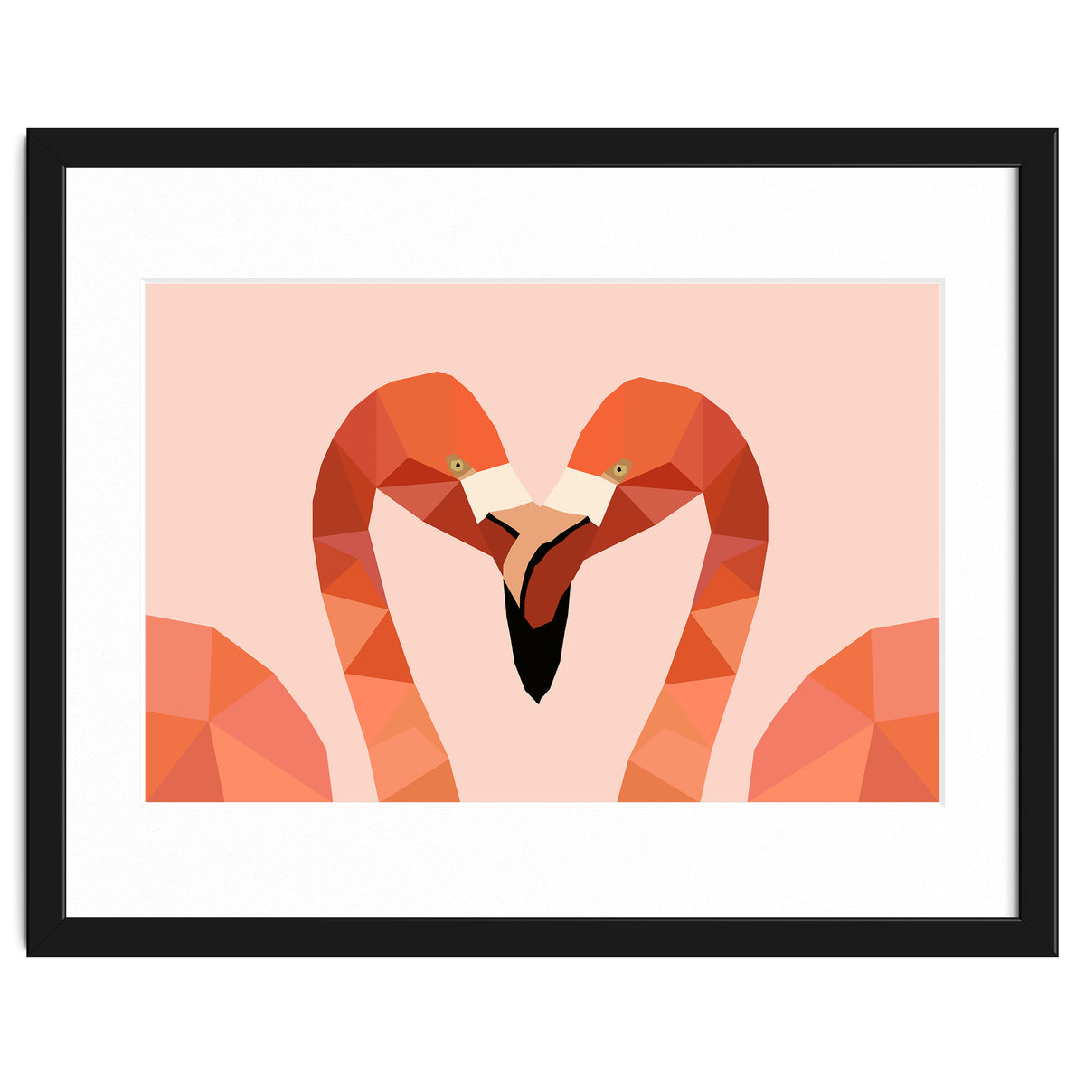 Flamingo Bird Low Poly Art