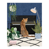 Cheetah playing the piano (Print Only) thumbnail