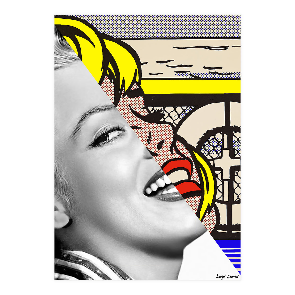 Lichtenstein's Sailboat Girl & Marylin Monroe (Print Only)