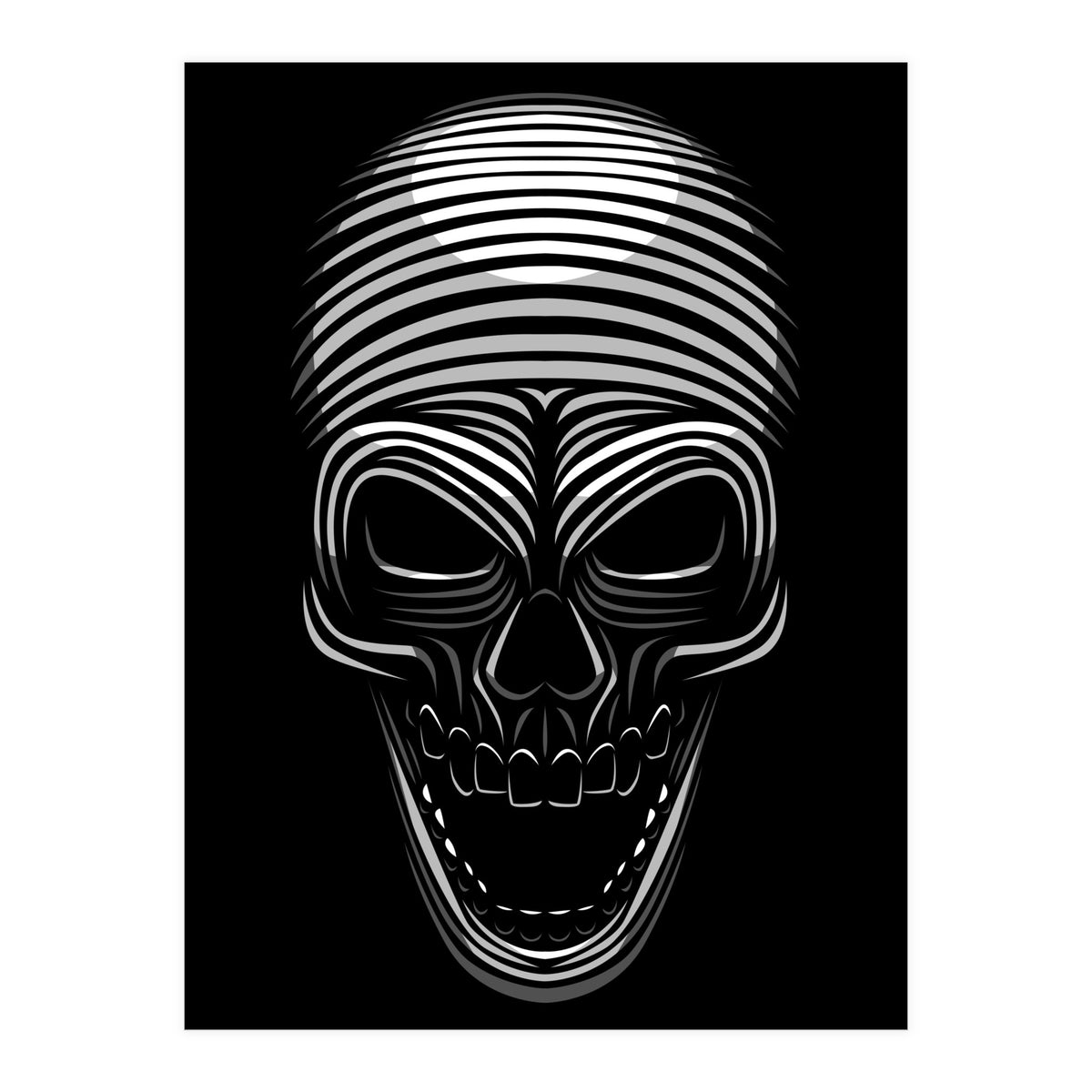 Lines Skull (Print Only)