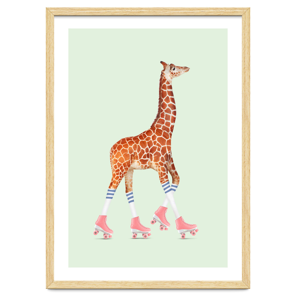 Rollerskating Giraffe
