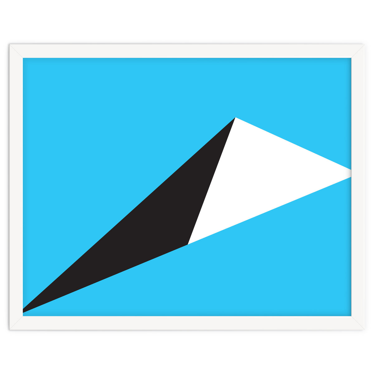 Geometric Shapes No. 70 - sky blue & black