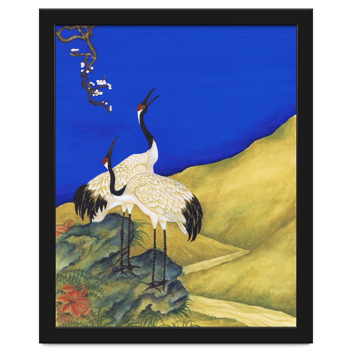 Cranes Under A Cobalt Sky 4