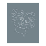 gay love line art-blue (Print Only) thumbnail