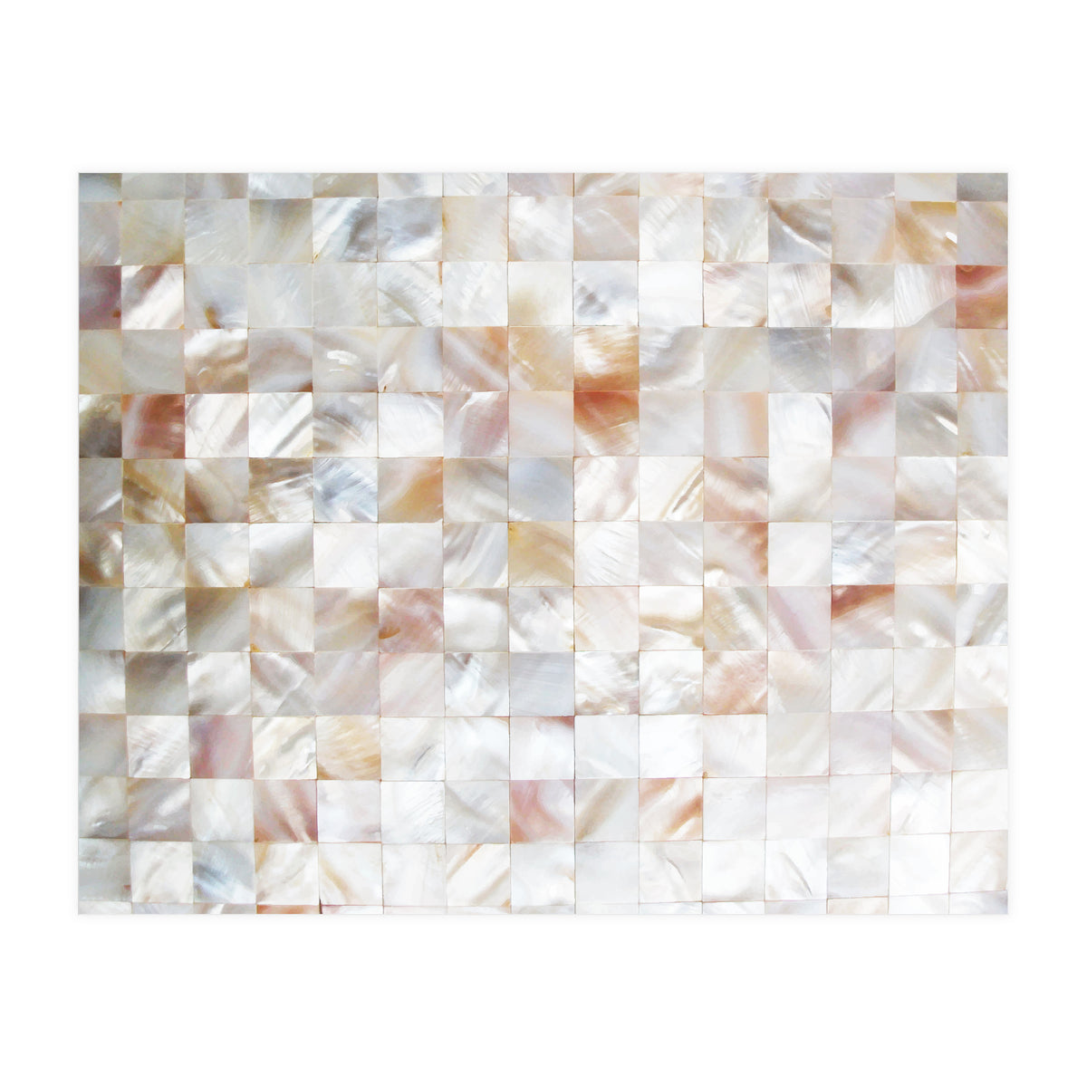 Mother of Pearl, Exotic Tiles Photography, Neutral Minimal Geometrical Graphic Design (Print Only)