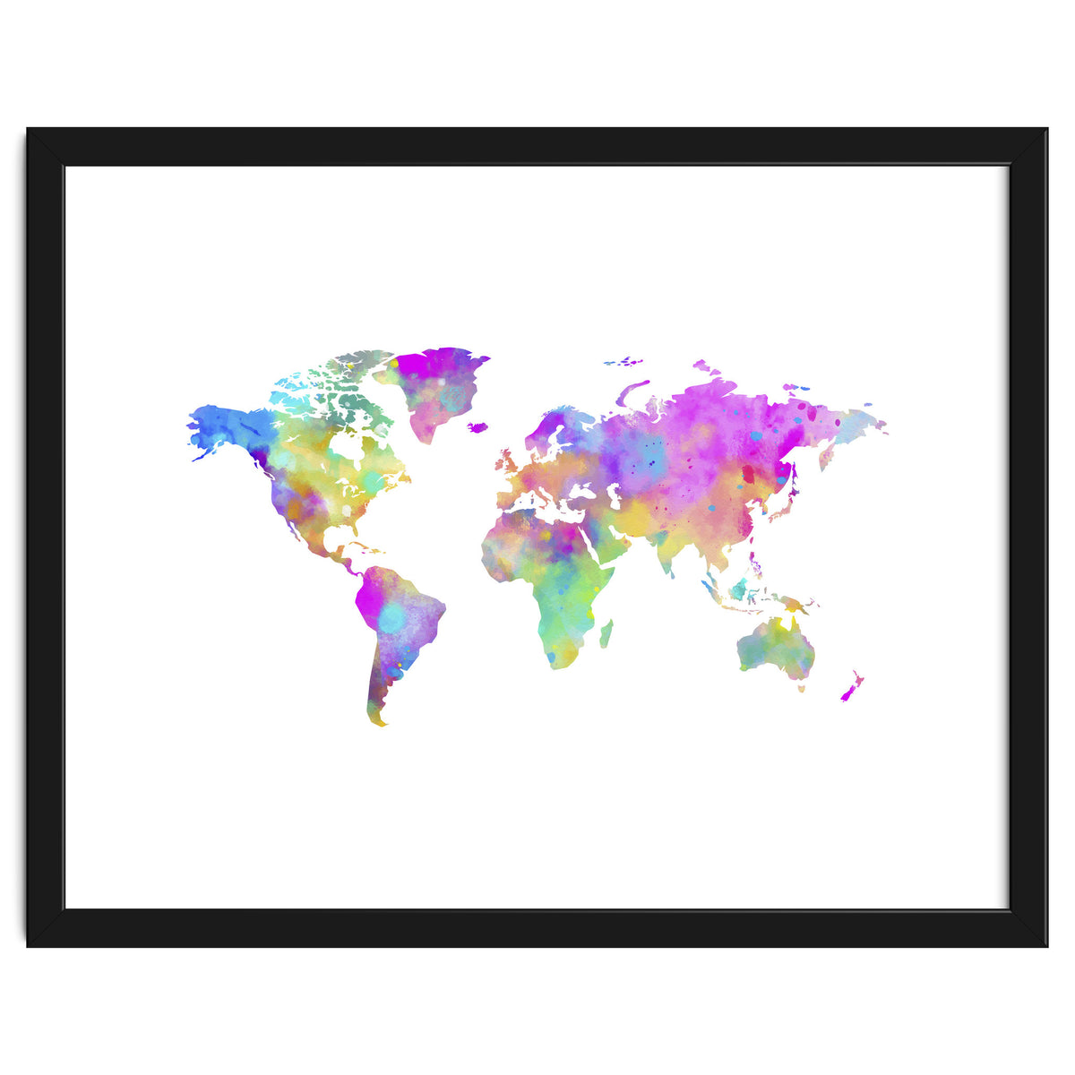 Colorful Watercolor Map