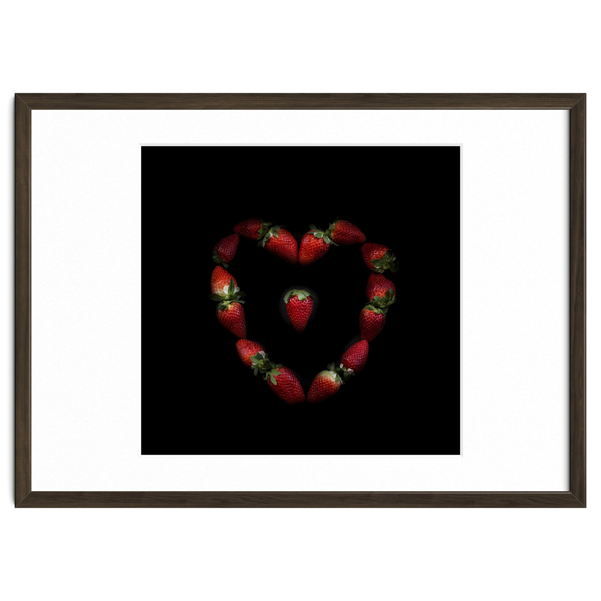 Heart of strawberries