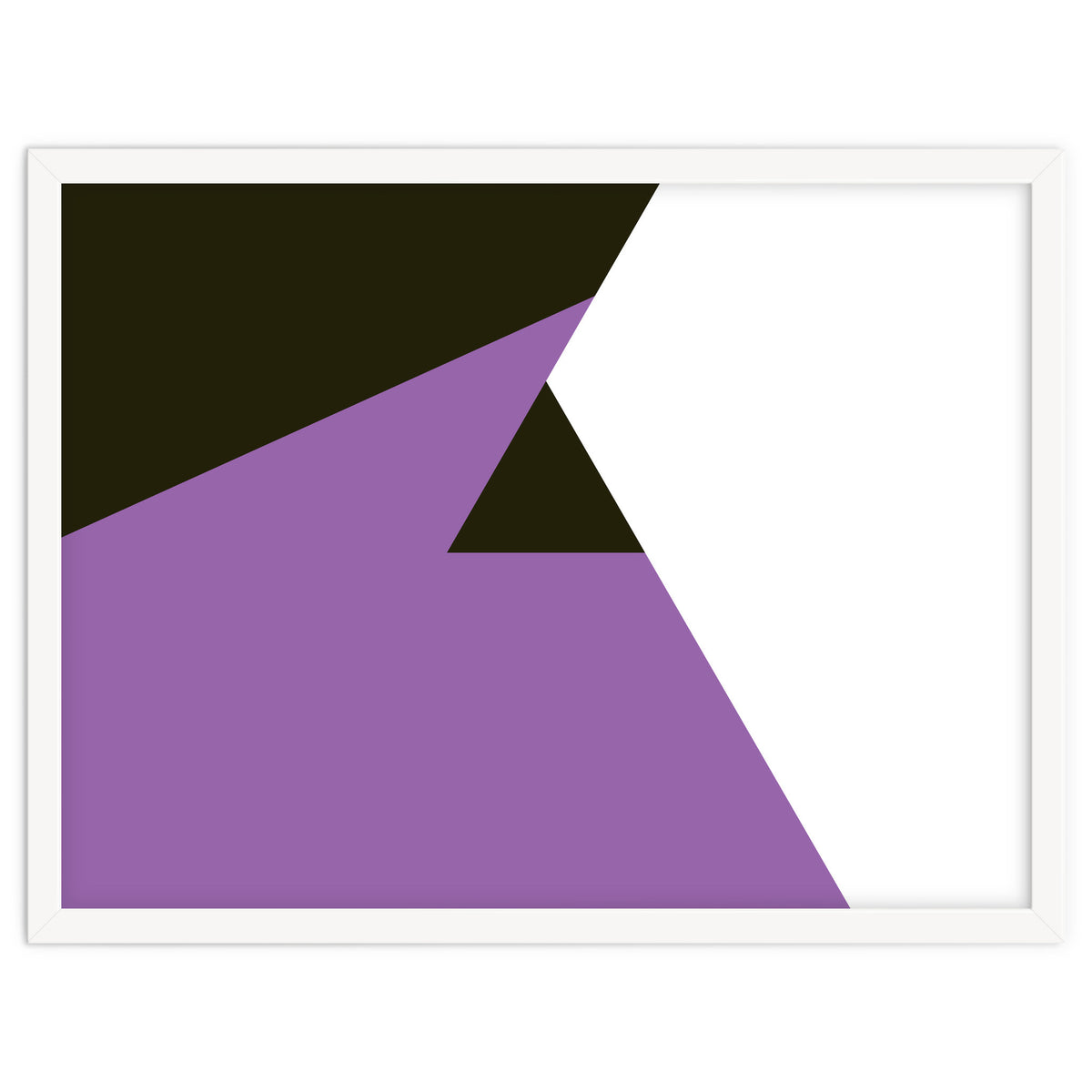 Geometric Shapes No. 80 - purple, black & white