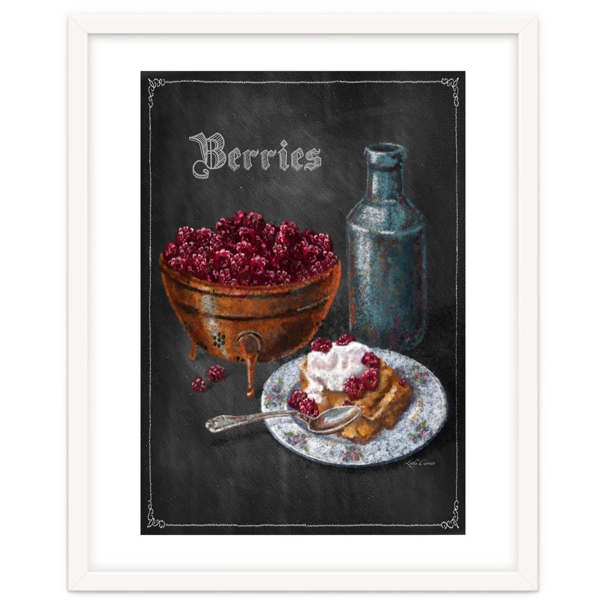 Berries Chalkboard Art