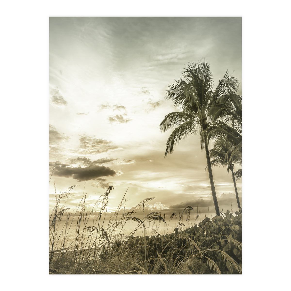 BONITA BEACH Bright Sunset | Vintage (Print Only)