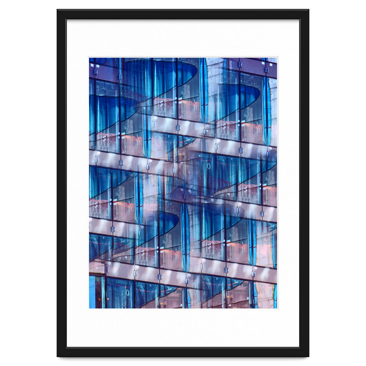 Blue Skyscraper Abstract