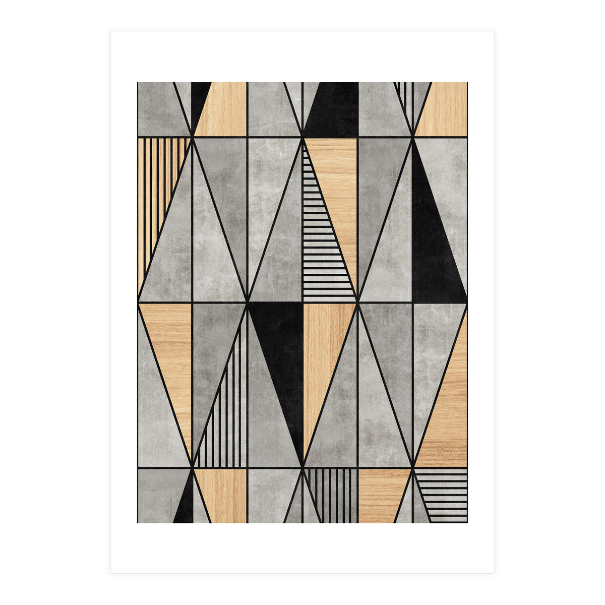 Concrete and Wood Triangles (Print Only)