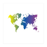 Multicolor World Map (Print Only) thumbnail