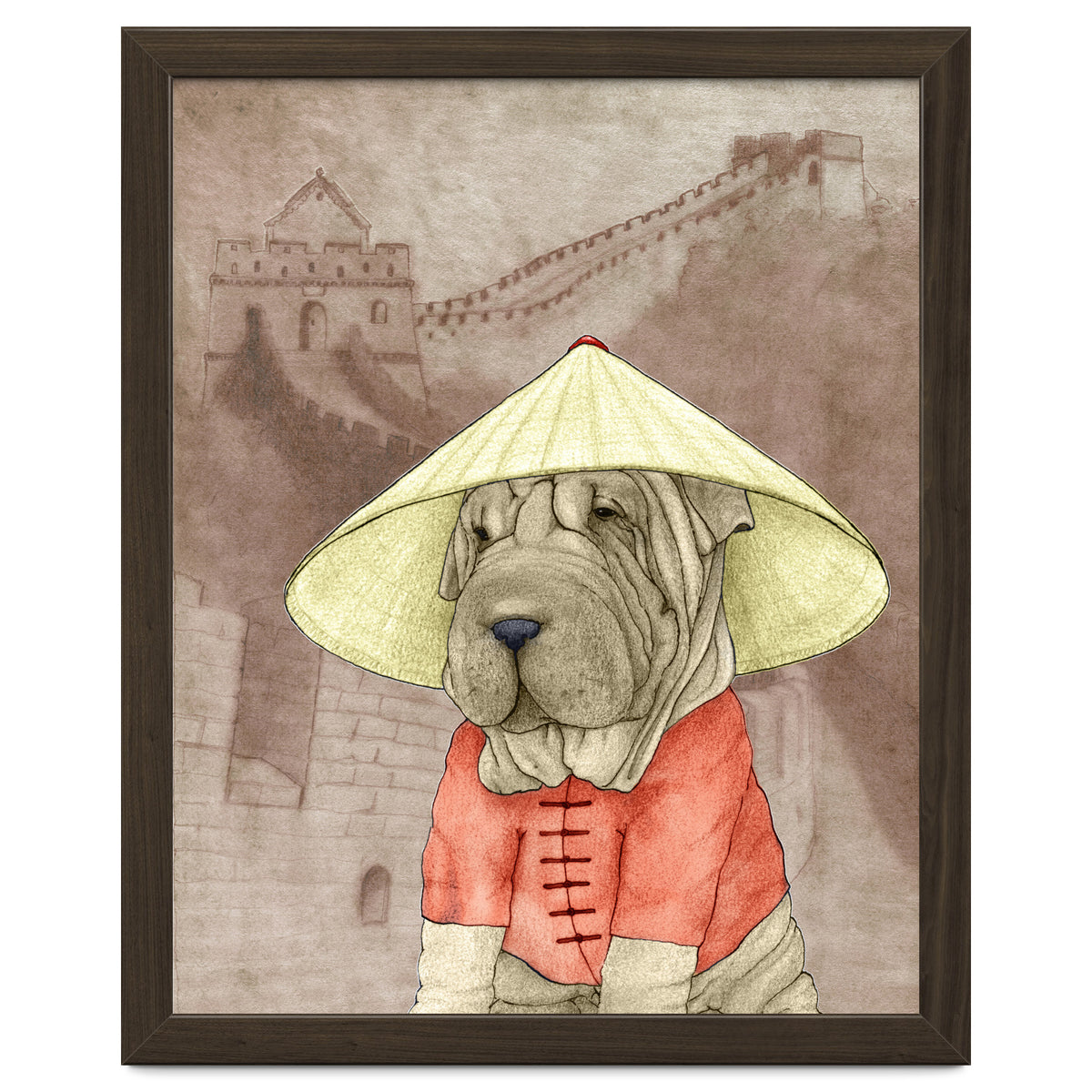 Sharpei With The Great Wall